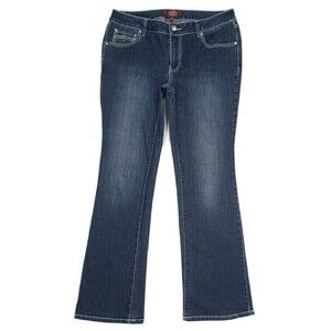 One 5 One Bootcut Jeans Size 8 Womens Embellished Blue Denim Measures 32 x 31